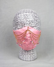Load image into Gallery viewer, Heart on a Chain Mask- Pink