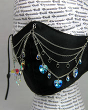 Load image into Gallery viewer, Heart on a Chain Mask- Black