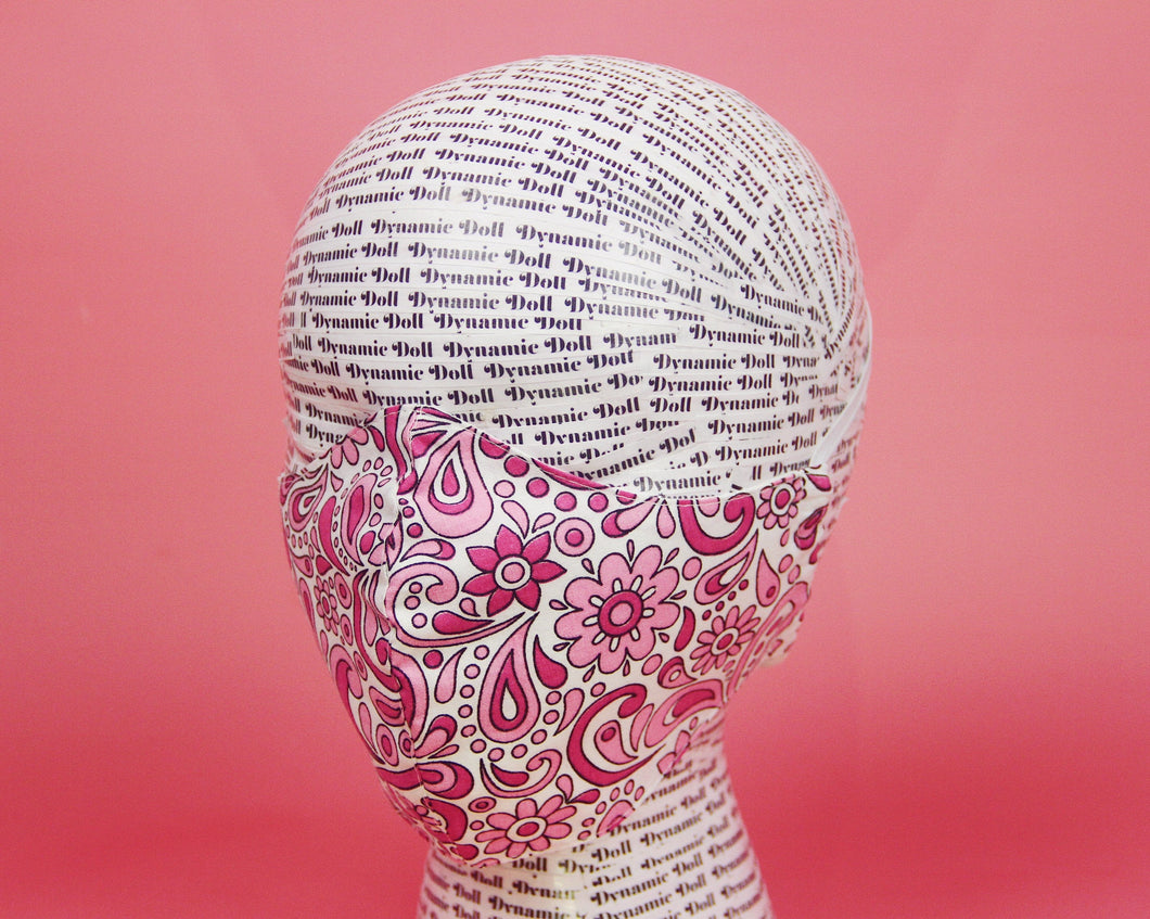 Pink Floral Paisley Mask
