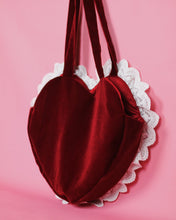 Load image into Gallery viewer, Velvet Heart Tote - Wine