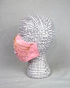 Heart on a Chain Mask- Pink