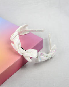 Jiji Headband- Iridescent White