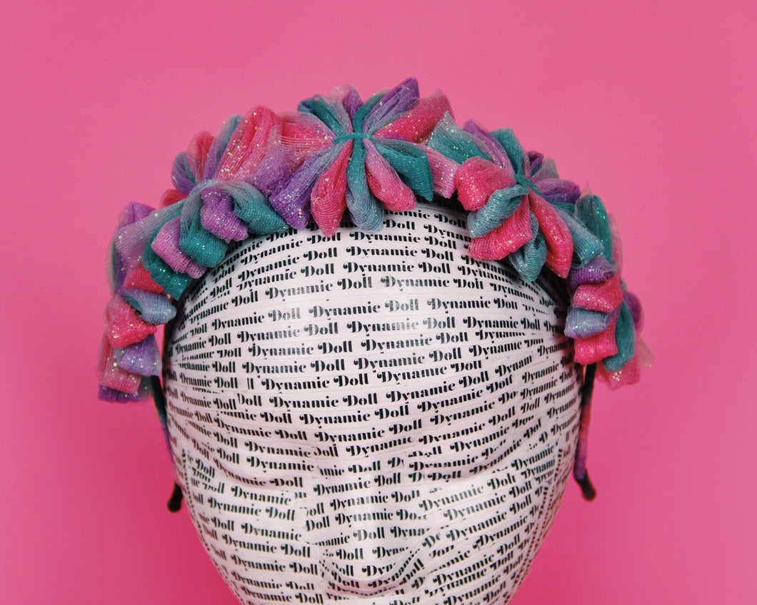 Glitter Flower Headband - Multi-Colored