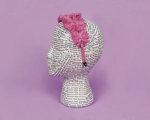 Glitter Flower Headband - Pink