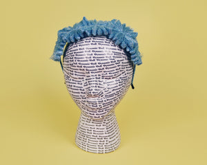 Glitter Flower Headband - Blue