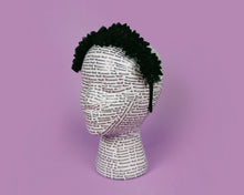 Load image into Gallery viewer, Glitter Flower Headband- Black
