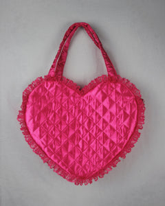 Heart Tote- Hot Pink