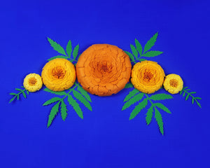 Cempasuchil (Marigold) Paper Flowers - Set of 5