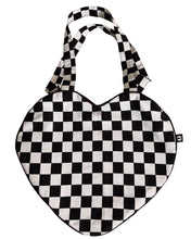 Load image into Gallery viewer, Checkered Heart Tote
