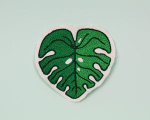 Monsterra Leaf Hand-Embroidered Patch